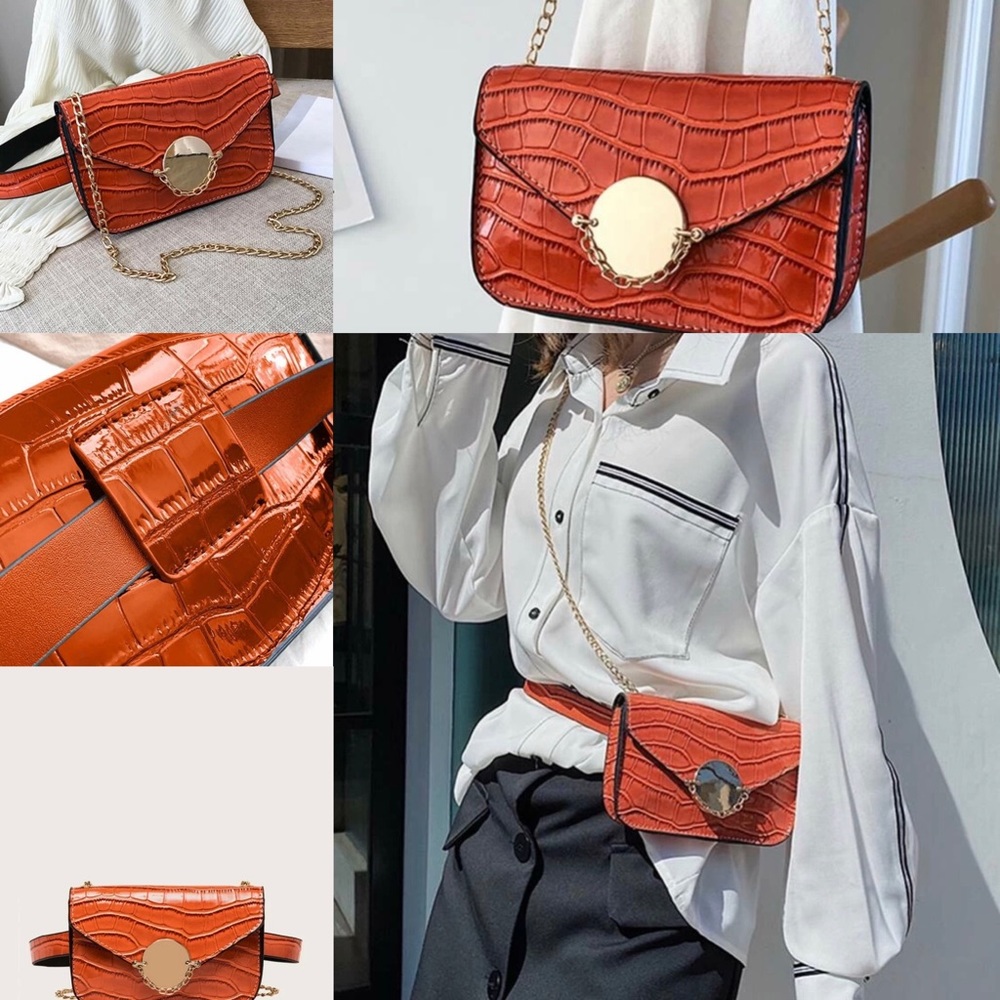 Crocodile Print Fanny Pack